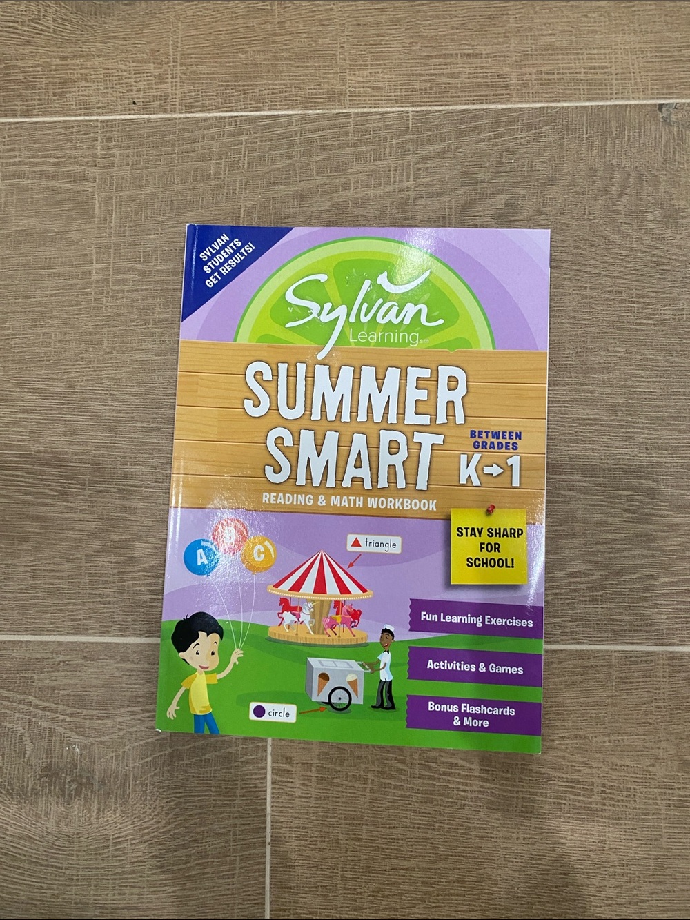 Summer Smart K-1 Reading & Math Workbook - Purple/Green